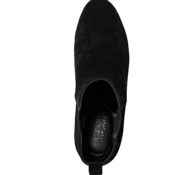 ALFANI Womens Black Stretch Almond Toe Block Heel Leather Booties NIB - SZ 8.5 - Picture 5 of 16